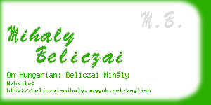 mihaly beliczai business card