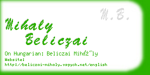 mihaly beliczai business card